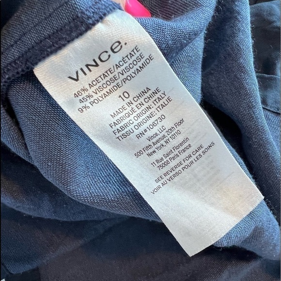 VINCE Collar Wrap Dress Size 10 - Picture 11 of 16